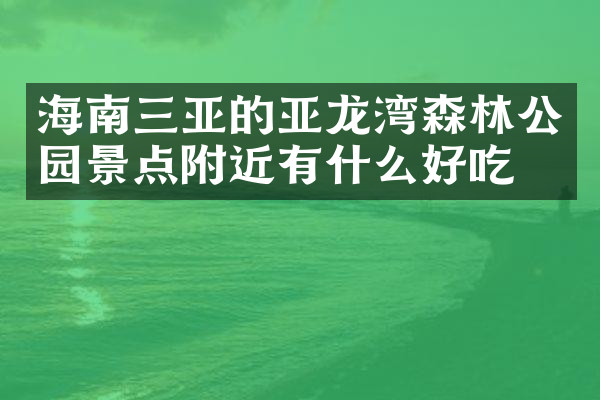 海南三亚的亚龙湾森林公园景点附近有什么好吃的