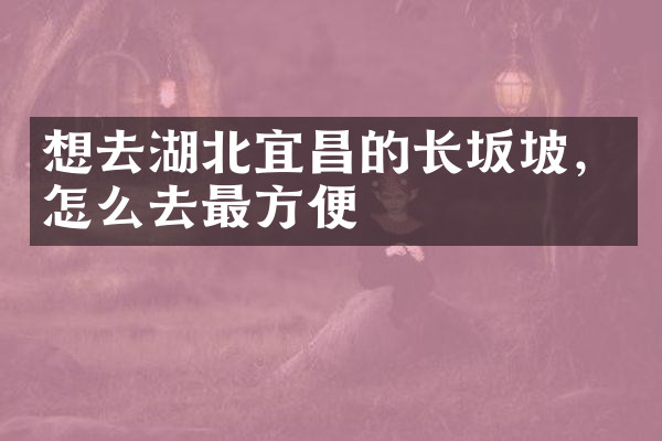 想去湖北宜昌的长坂坡，怎么去最方便