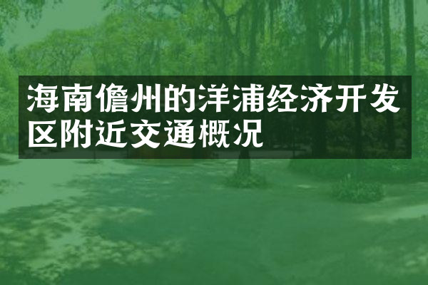 海南儋州的洋浦经济开发区附近交通概况