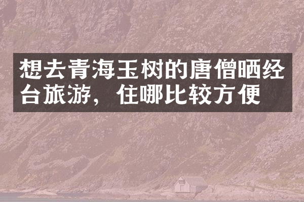 想去青海玉树的唐僧晒经台旅游，住哪比较方便