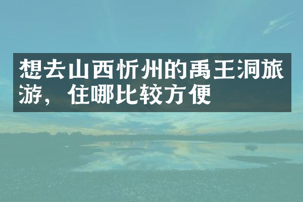 想去山西忻州的禹王洞旅游，住哪比较方便