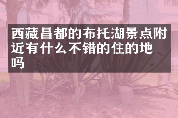 西藏昌都的布托湖景点附近有什么不错的住的地方吗