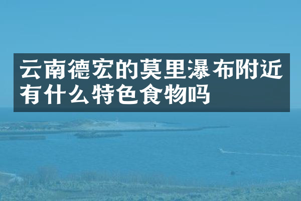 云南德宏的莫里瀑布附近有什么特色食物吗