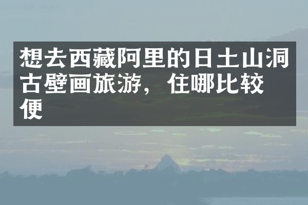 想去西藏阿里的日土山洞古壁画旅游，住哪比较方便