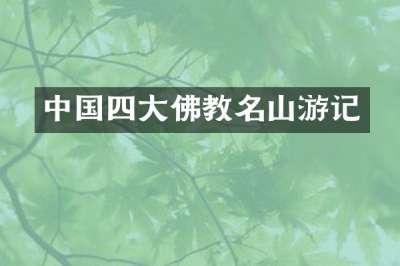 中国四大佛教名山游记