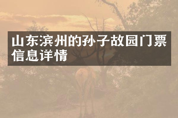 山东滨州的孙子故园门票信息详情