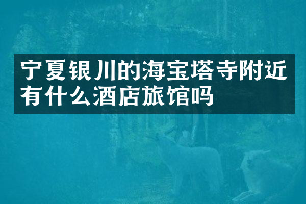 宁夏银川的海宝塔寺附近有什么酒店旅馆吗
