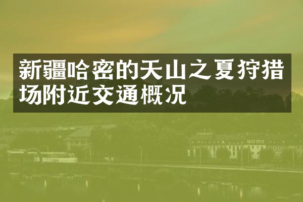 新疆哈密的天山之夏狩猎场附近交通概况