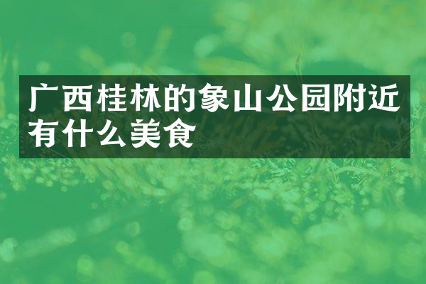 广西桂林的象山公园附近有什么美食