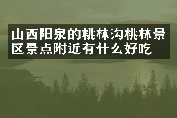 山西阳泉的桃林沟桃林景区景点附近有什么好吃的