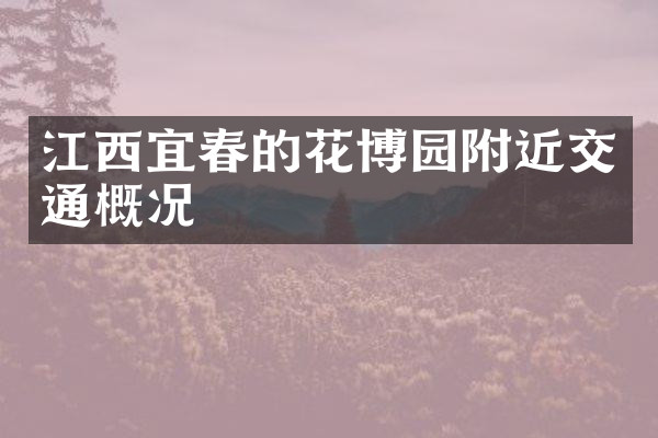 江西宜春的花博园附近交通概况