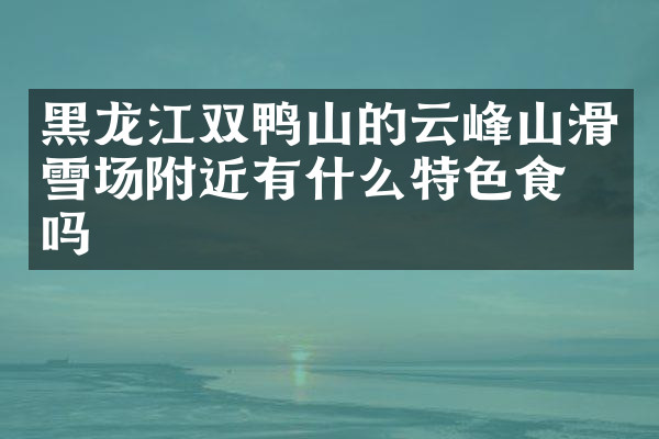 黑龙江双鸭山的云峰山滑雪场附近有什么特色食物吗