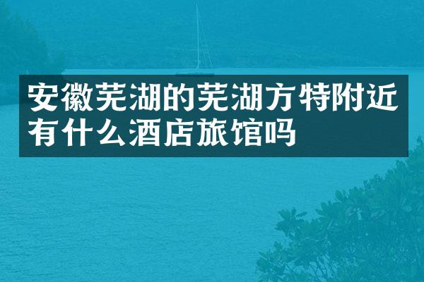 安徽芜湖的芜湖方特附近有什么酒店旅馆吗