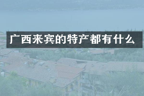 广西来宾的特产都有什么