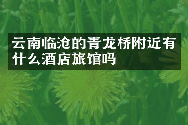 云南临沧的青龙桥附近有什么酒店旅馆吗