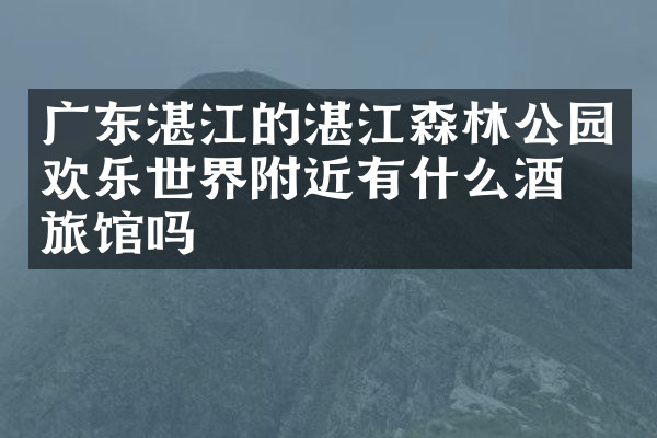 广东湛江的湛江森林公园欢乐世界附近有什么酒店旅馆吗