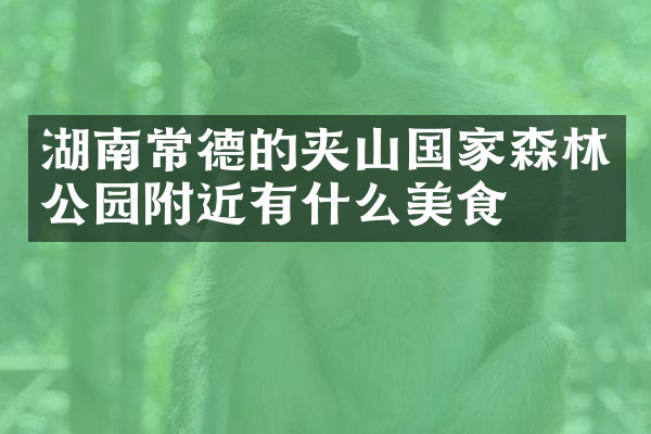 湖南常德的夹山国家森林公园附近有什么美食