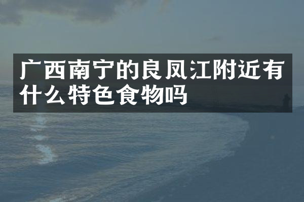 广西南宁的良凤江附近有什么特色食物吗