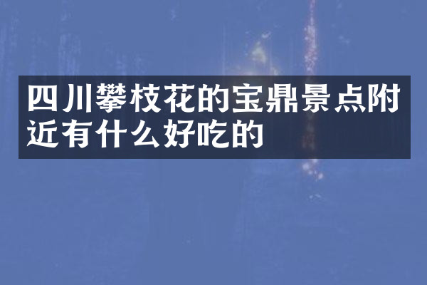 四川攀枝花的宝鼎景点附近有什么好吃的