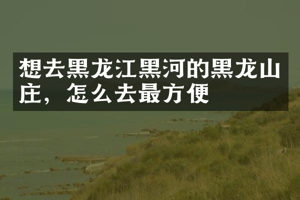 想去黑龙江黑河的黑龙山庄，怎么去最方便