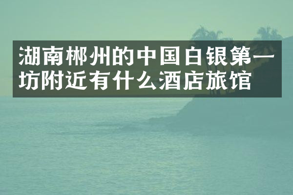 湖南郴州的中国白银第一坊附近有什么酒店旅馆吗