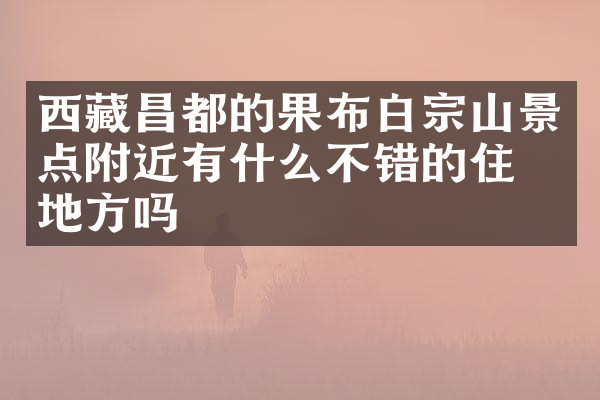 西藏昌都的果布白宗山景点附近有什么不错的住的地方吗