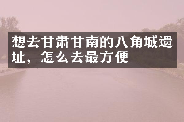 想去甘肃甘南的八角城遗址，怎么去最方便