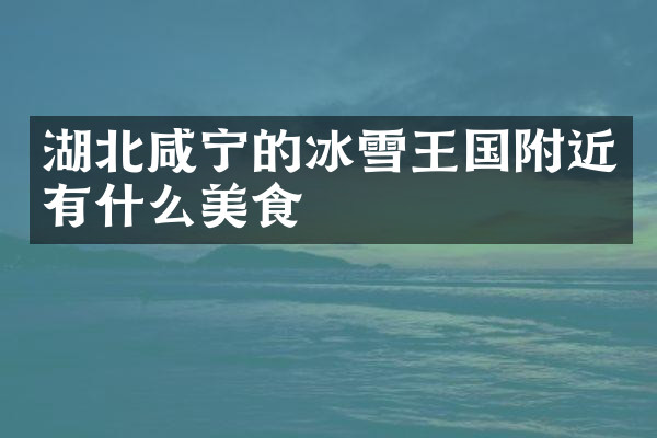 湖北咸宁的冰雪王国附近有什么美食