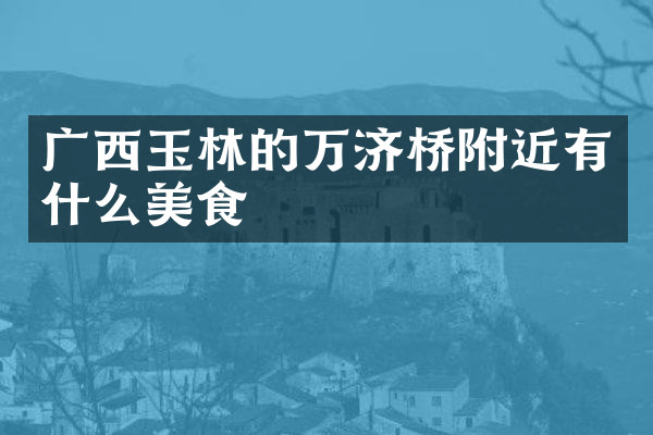 广西玉林的万济桥附近有什么美食