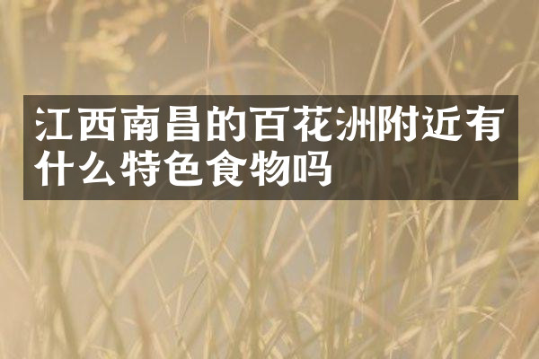 江西南昌的百花洲附近有什么特色食物吗