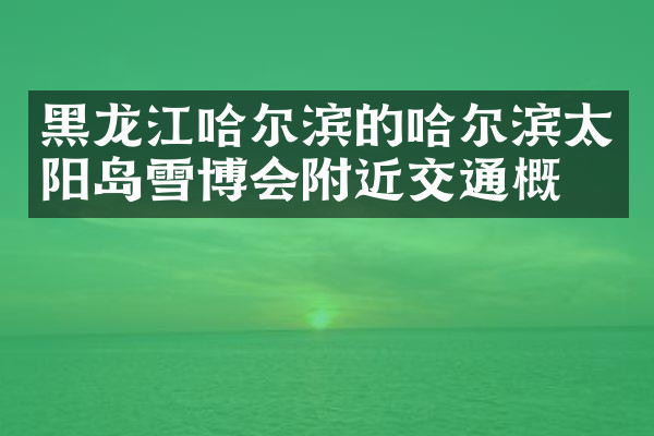 黑龙江哈尔滨的哈尔滨太阳岛雪博会附近交通概况