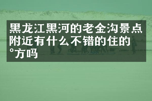 黑龙江黑河的老金沟景点附近有什么不错的住的地方吗