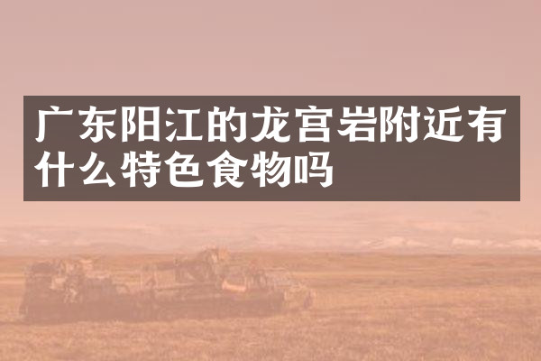 广东阳江的龙宫岩附近有什么特色食物吗
