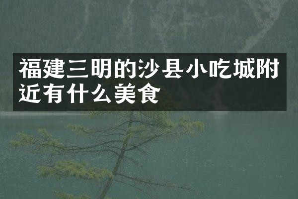 福建三明的沙县小吃城附近有什么美食