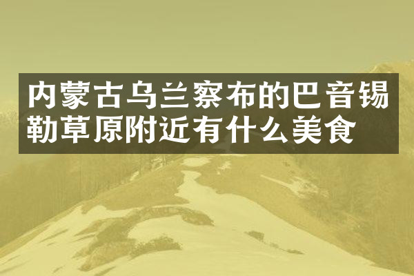 内蒙古乌兰察布的巴音锡勒草原附近有什么美食