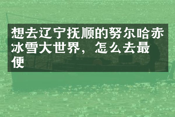 想去辽宁抚顺的努尔哈赤冰雪大世界，怎么去最方便