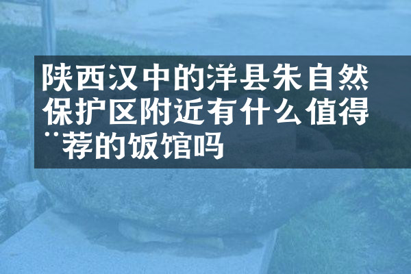 陕西汉中的洋县朱鹮自然保护区附近有什么值得推荐的饭馆吗
