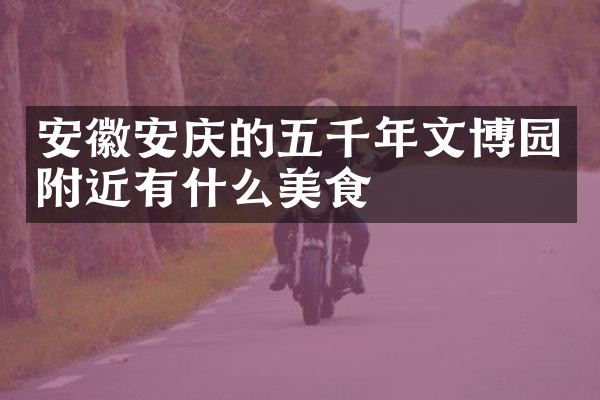 安徽安庆的五千年文博园附近有什么美食