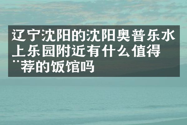 辽宁沈阳的沈阳奥普乐水上乐园附近有什么值得推荐的饭馆吗
