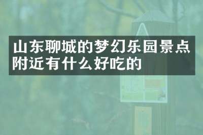 山东聊城的梦幻乐园景点附近有什么好吃的
