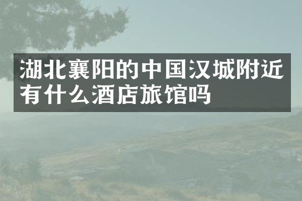 湖北襄阳的中国汉城附近有什么酒店旅馆吗