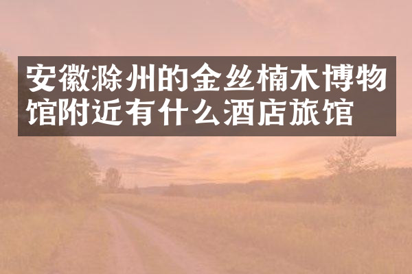 安徽滁州的金丝楠木博物馆附近有什么酒店旅馆吗