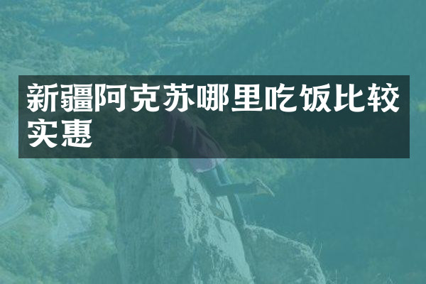 新疆阿克苏哪里吃饭比较实惠