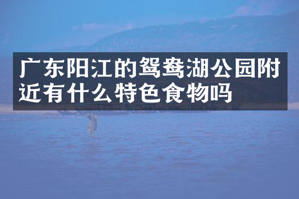 广东阳江的鸳鸯湖公园附近有什么特色食物吗