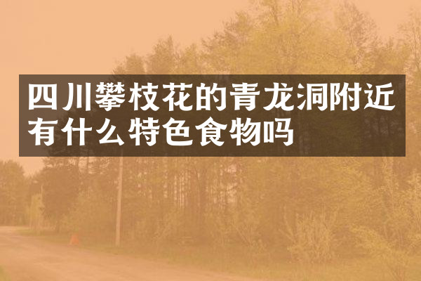 四川攀枝花的青龙洞附近有什么特色食物吗