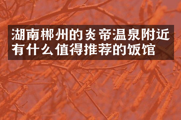 湖南郴州的炎帝温泉附近有什么值得推荐的饭馆吗