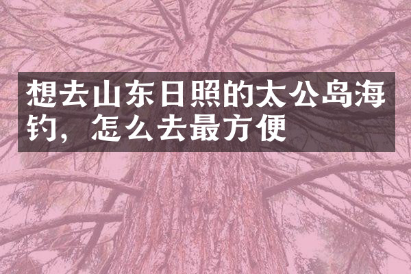 想去山东日照的太公岛海钓，怎么去最方便