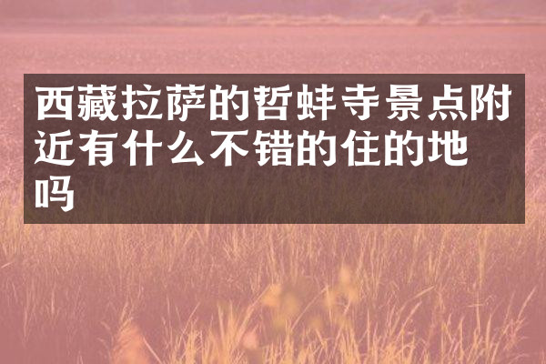 西藏拉萨的哲蚌寺景点附近有什么不错的住的地方吗