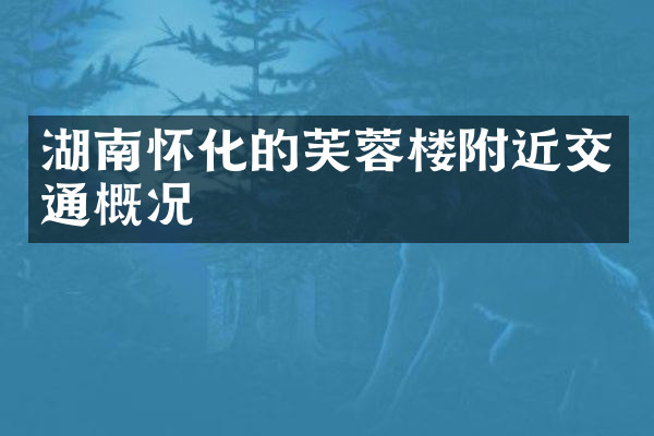 湖南怀化的芙蓉楼附近交通概况