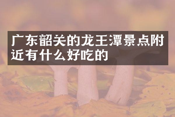 广东韶关的龙王潭景点附近有什么好吃的